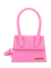 JACQUEMUS LE CHIQUITO MOYEN PINK HANDBAG IN LEATHER WOMAN