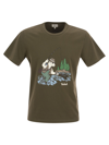 WOOLRICH PURE COTTON T-SHIRT WITH ILLUSTRATION