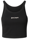 PALM ANGELS BLACK COTTON TANK TOP