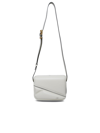 WANDLER MEDIUM OSCAR TRUNK BAG IN WHITE CALF LEATHER