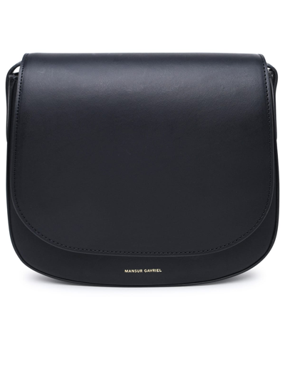 MANSUR GAVRIEL CLASSIC MINI BAG IN BLACK VEGETABLE TANNED LEATHER