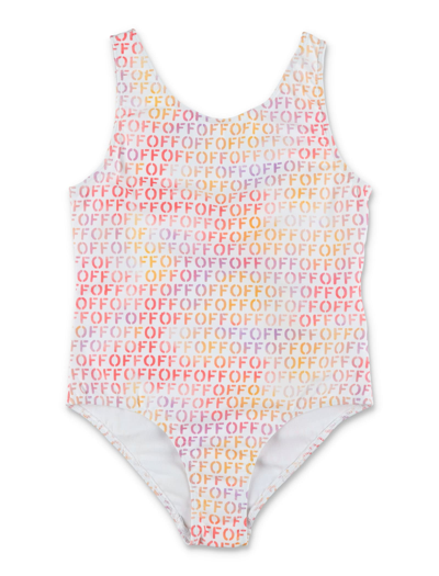 Off-white Kids' Off Stamp Swimsuit In Multicoloured