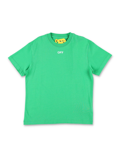 Off-white Kids' Boy's Bandana Short-sleeve Tee In Green