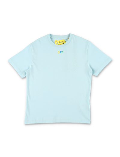 Off-white Kids' Tee Opal Raibow In Blue