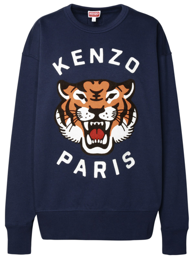 KENZO LUCKY TIGER NAVY COTTON SWEATSHIRT