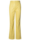 Nanushka Leena Lime Polyurethane Pants In Yellow