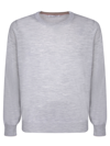 Brunello Cucinelli Wool Cashmere Crewneck Sweater In Grey