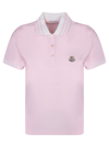 Moncler Logo-appliqué Polo Shirt In Pink