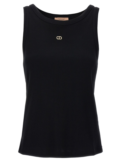 TWINSET LOGO EMBROIDERY TANK TOP