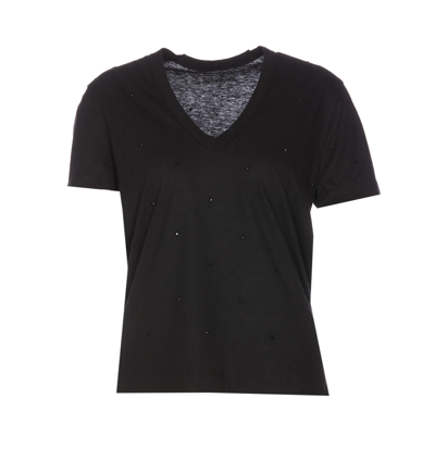 Zadig &amp; Voltaire Wassa Dots Strass T-shirt In Black