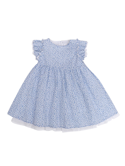 Il Gufo Babies' 印花棉质连衣裙 In Blue