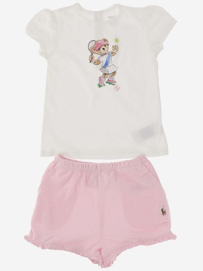 Polo Ralph Lauren Kids' Two-piece Outfit Set In Beige