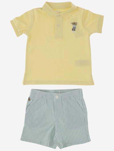 Polo Ralph Lauren Kids' Two-piece Cotton Outfit Set In Red