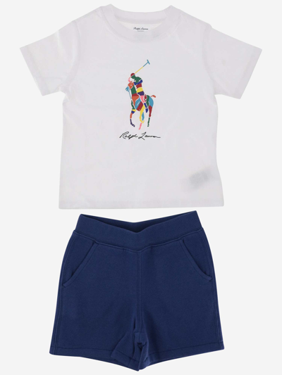 Polo Ralph Lauren Kids' Two-piece Cotton Outfit Set In Red