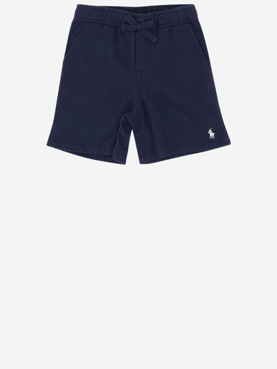 Polo Ralph Lauren Kids' Stretch Cotton Short Pants In Blue