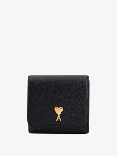 Ami Alexandre Mattiussi Paris Paris Compact Wallet Black Unisex