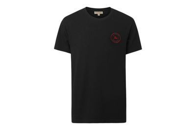Pre-owned Burberry Red Logo T-shirt Black