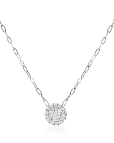 Diamond Select Cuts Sselects Essentials 14k 0.50 Ct. Tw. Diamond Necklace In Metallic