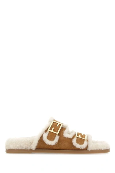 Fendi Slippers-38.5 Nd  Female In Brown
