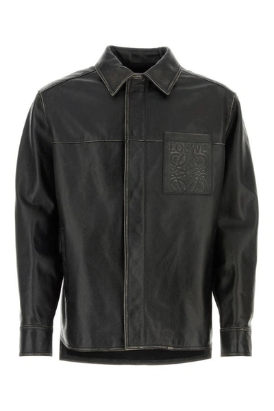 Loewe Man Black Nappa Leather Shirt