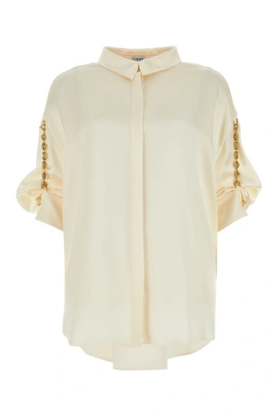 Loewe Shirt With Chain Detail In White