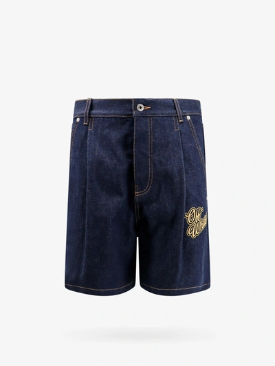 OFF-WHITE OFF WHITE MAN BERMUDA SHORTS MAN BLUE BERMUDA SHORTS