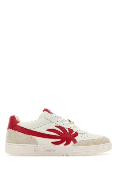 Palm Angels Man Multicolor Leather Palm Beach University Sneakers