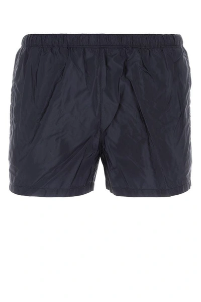 Prada Man Navy Blue Recycled Nylon Swimming Shorts