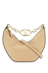 Valentino Small Vlogo Moon Hobo Bag In Cream