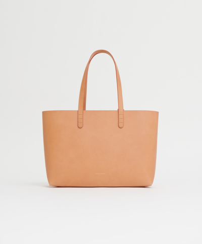 Mansur Gavriel Large Leather Tote Bag In Cammello/dolly