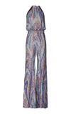 Silvia Tcherassi Lauretta Sequin Embellished Halter Jumpsuit In Blue
