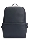 HUGO BOSS BACKPACK WITH SIGNATURE STRIPE AND LOGO DETAIL