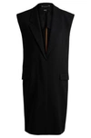 HUGO BOSS SLEEVELESS JACKET WITH CONCEALED CLOSURE AND SIGNATURE LINING