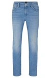 Hugo Boss Slim-fit Jeans In Light-blue Soft Stretch Denim In Light Blue