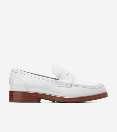 Cole Haan Christyn Penny Loafer In White Patent