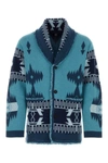 Alanui Jacquard Shawl Collar Fringed Cardigan In Printed