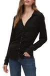 Michael Stars Iman Button Down Top In Black