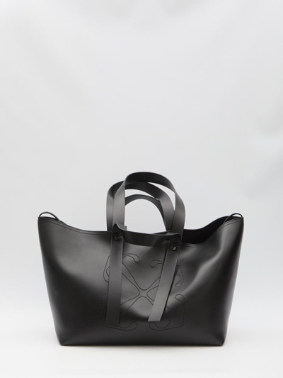 Off-white Large Day Off Tote Bag In Black