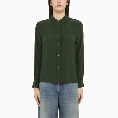 Gucci Faded Green Silk Shirt