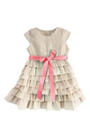 JOE-ELLA JOE-ELLA KIDS' ORGANZA TAFETTA DRESS