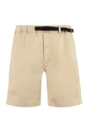 Woolrich Bermuda Shorts In Stretch Cotton In Beige
