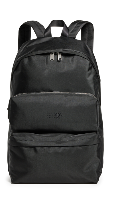 Mm6 Maison Margiela Three Pocket Backpack Black