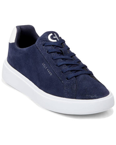 Cole Haan Grand Crosscourt Daily Sneaker In Evening Blue Metallic-optic White