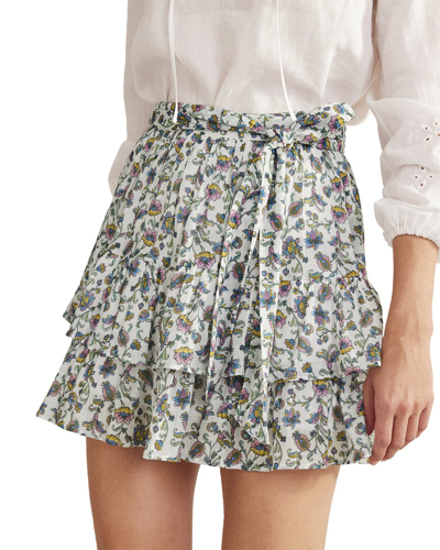 Boden Tie-waist Crinkle Mini Skirt Ivory, Meadow Fall Women