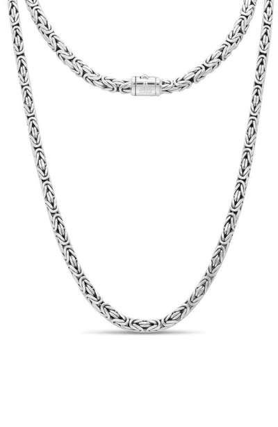 Devata Borobudur Round 4mm Chain Necklace In Sterling Silver