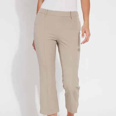 Lyssé Amanda High Rise Cropped Bootcut Pants In Brown