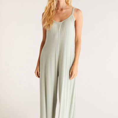 Z Supply Solstice Jumpsuit In Soft Sage In Green
