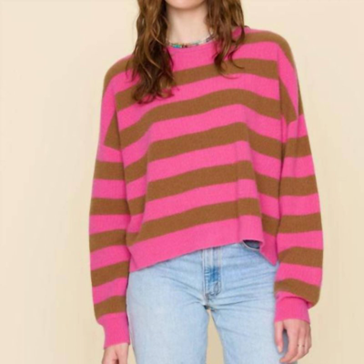 Xirena Coco Striped Cashmere Sweater In Pink