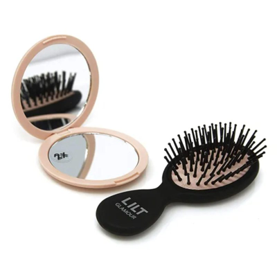 Vysn Lilt 2-piece Compact Hair Brush & Mirror Gift Set