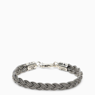 Emanuele Bicocchi Braided Bracelet In Metal